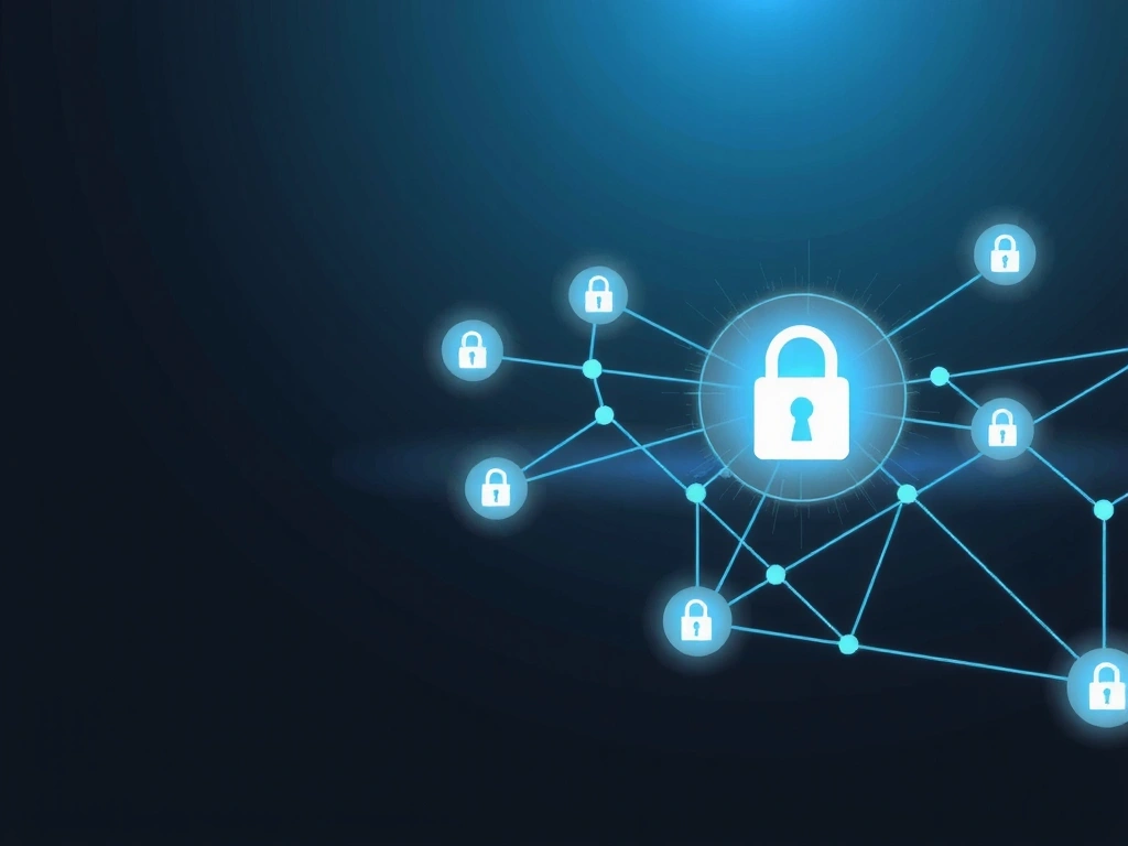 Digital data flowing through a network, symbolizing secure data processing and usage.